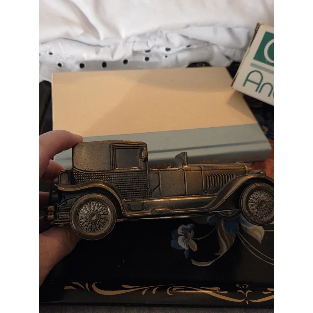 1927 Lincoln Brougham Coin Bank Antique Autos Original Box Vintage
